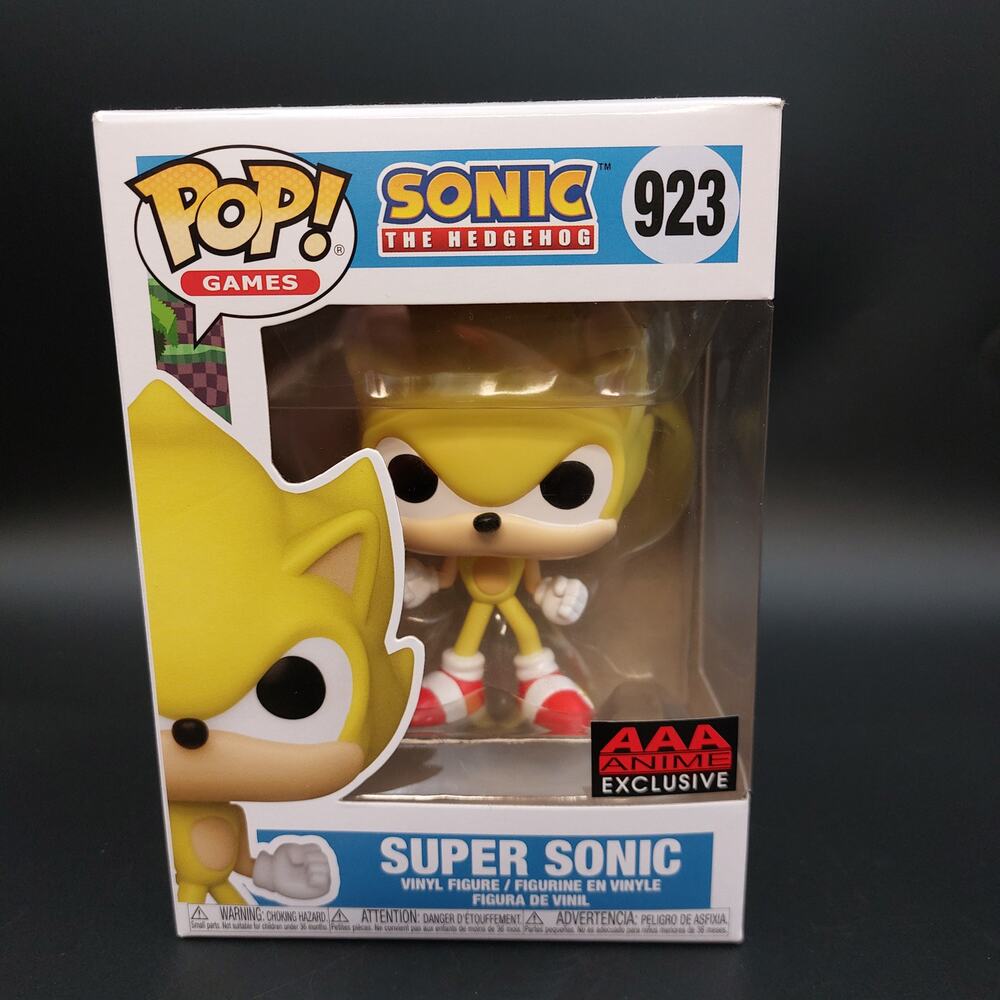 Funko Pop Games Sonic The Hedgehog Super Sonic 923 AAA Anime Exclusive New Sega